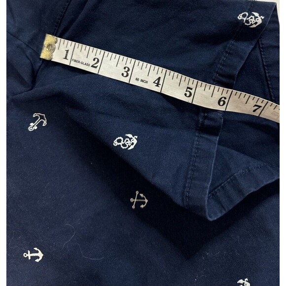 Women’s GH Bass & Co SIZE 12 Dark Blue Nautical Shorts White Anchors Beach Core - Picture 13 of 13